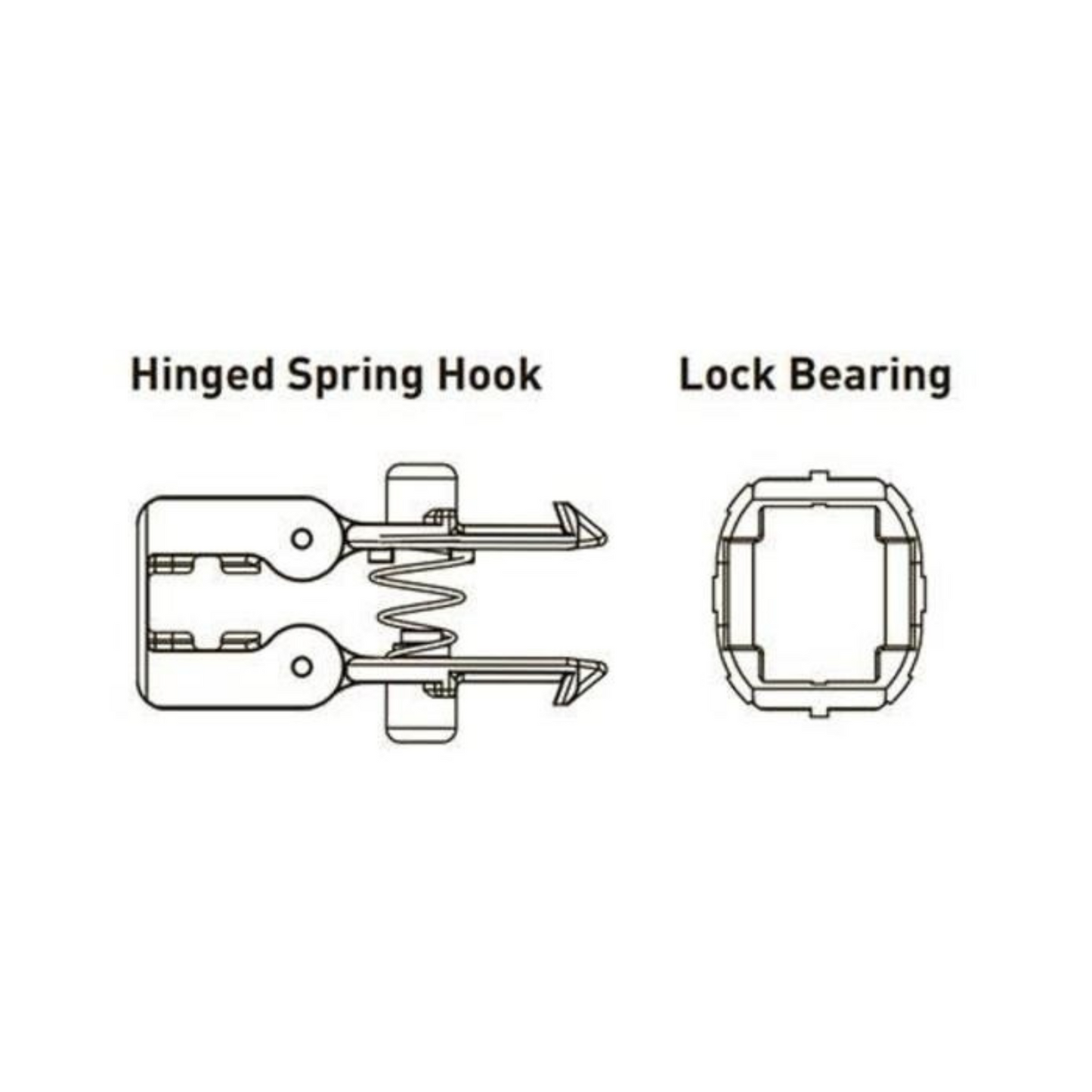 Hobie Acc. Fastener - Aka Lock Kit Hinged Hook