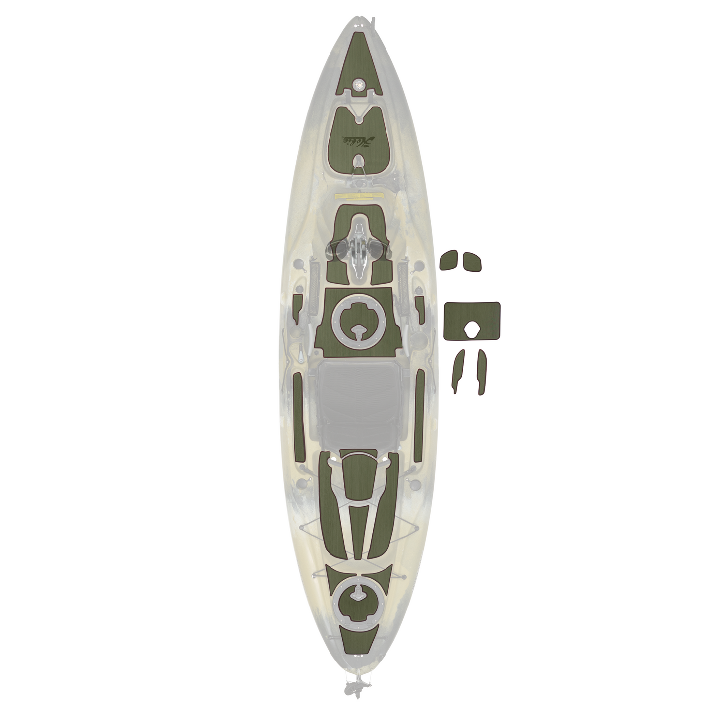 Hobie Acc. Deck Pad Kit Outback Green/Espresso