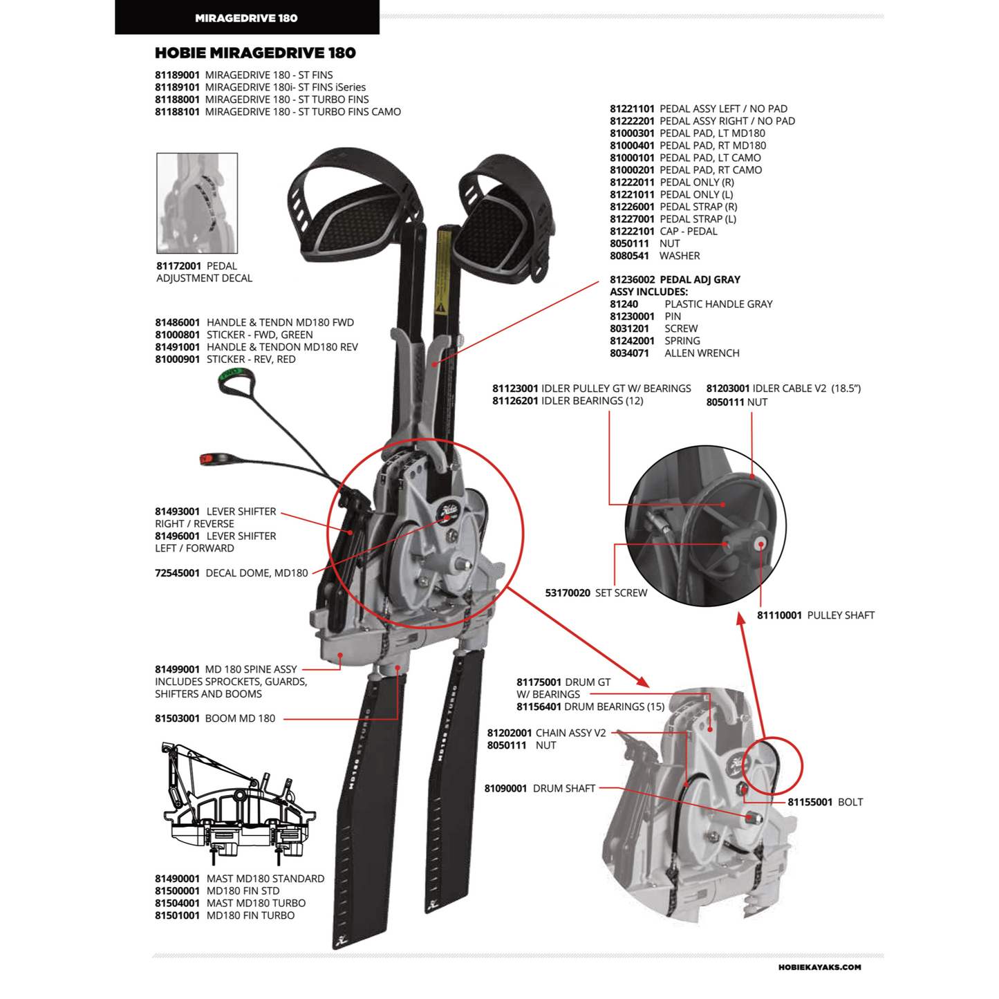 Hobie Acc. Tige - Mast V2 Md180