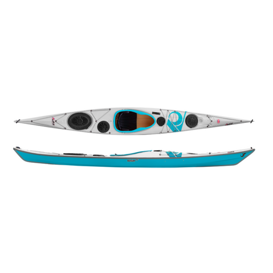 Kayak Volan 156 Lightweight Kevlar/Carbon White/Turquoise/White