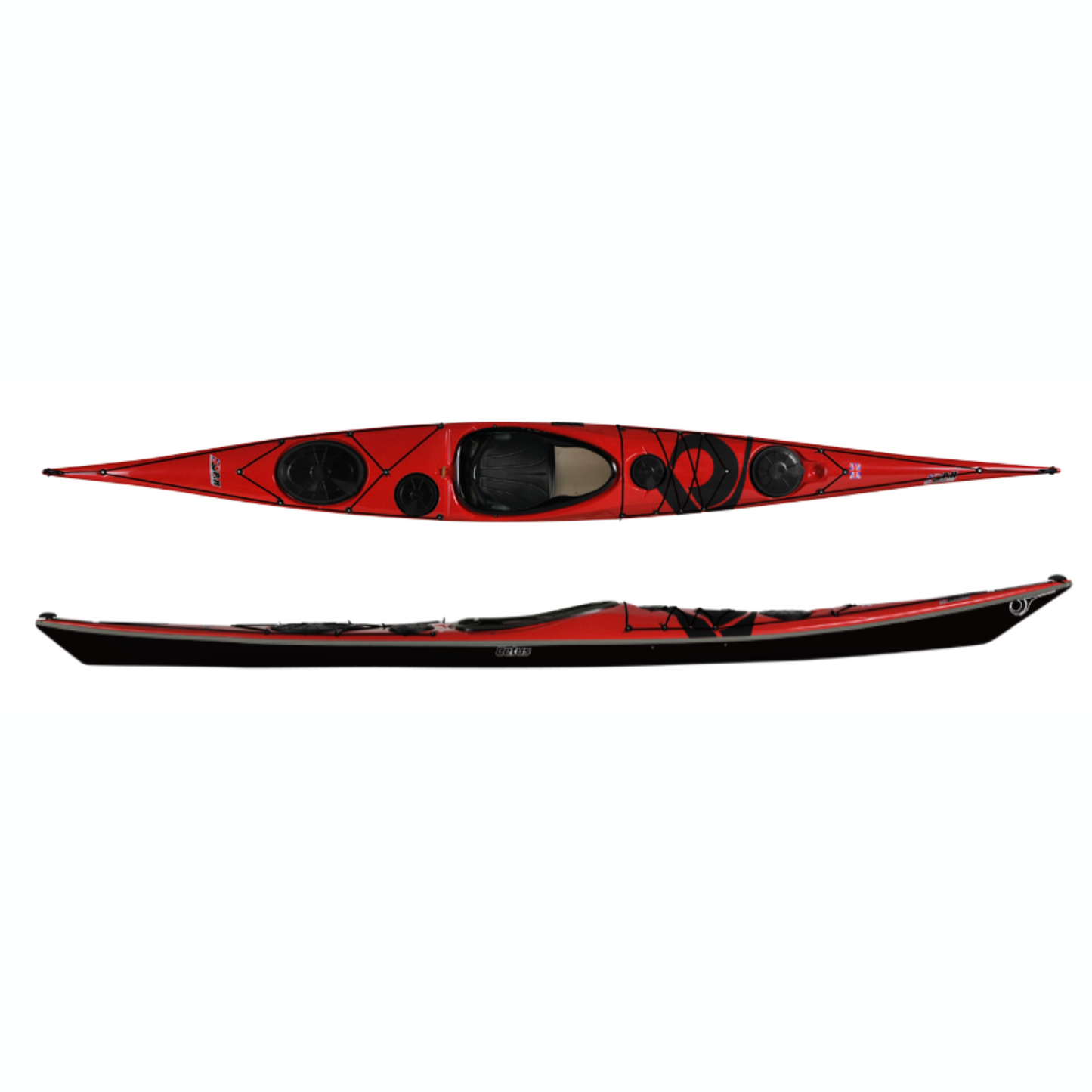 P&H Kayak Cetus HV Performance  Kevlar/Diolen Rouge/Noir/Noir