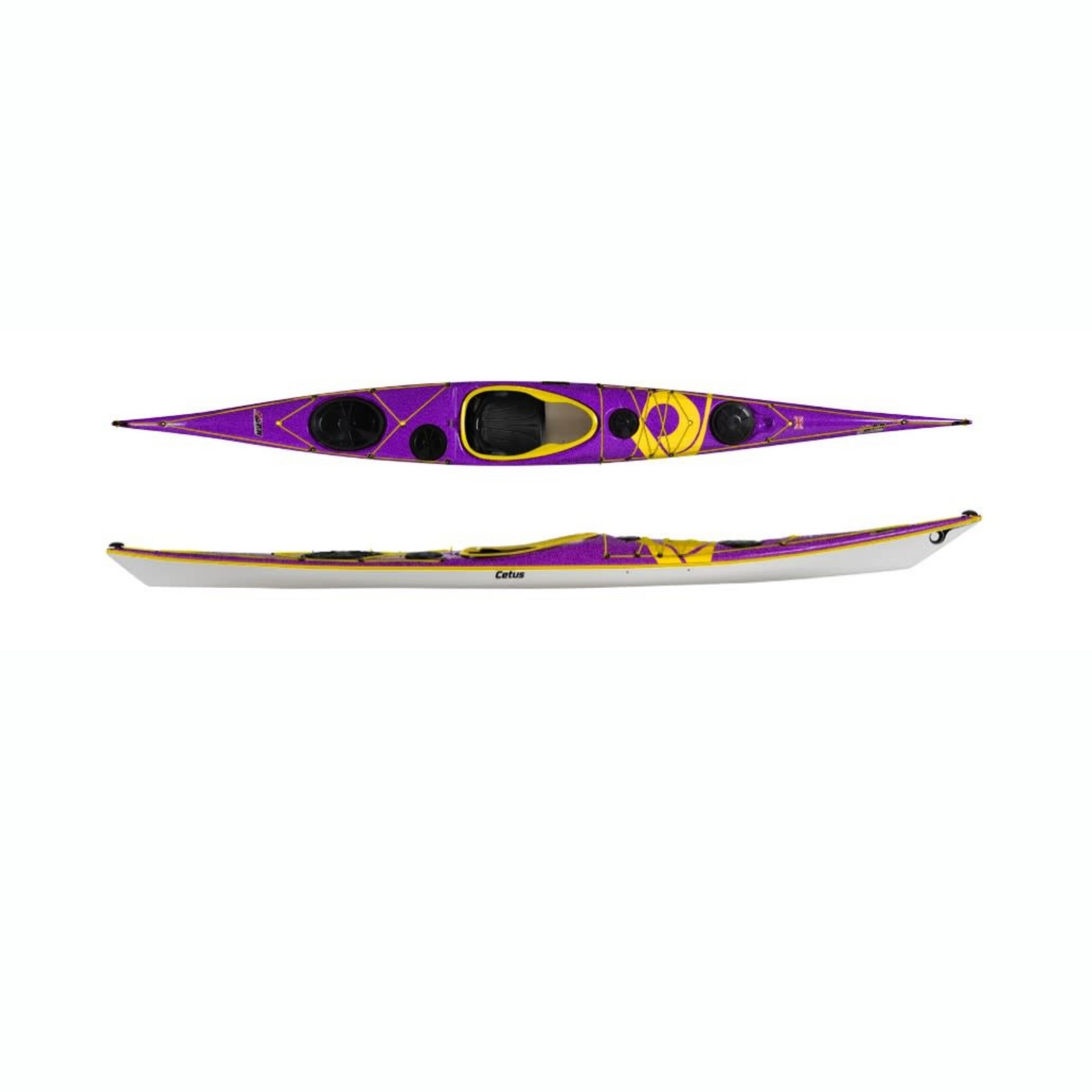 P&H Kayak Cetus LV Lightweight Kevlar/Carbon Purple METAL/White/Yellow