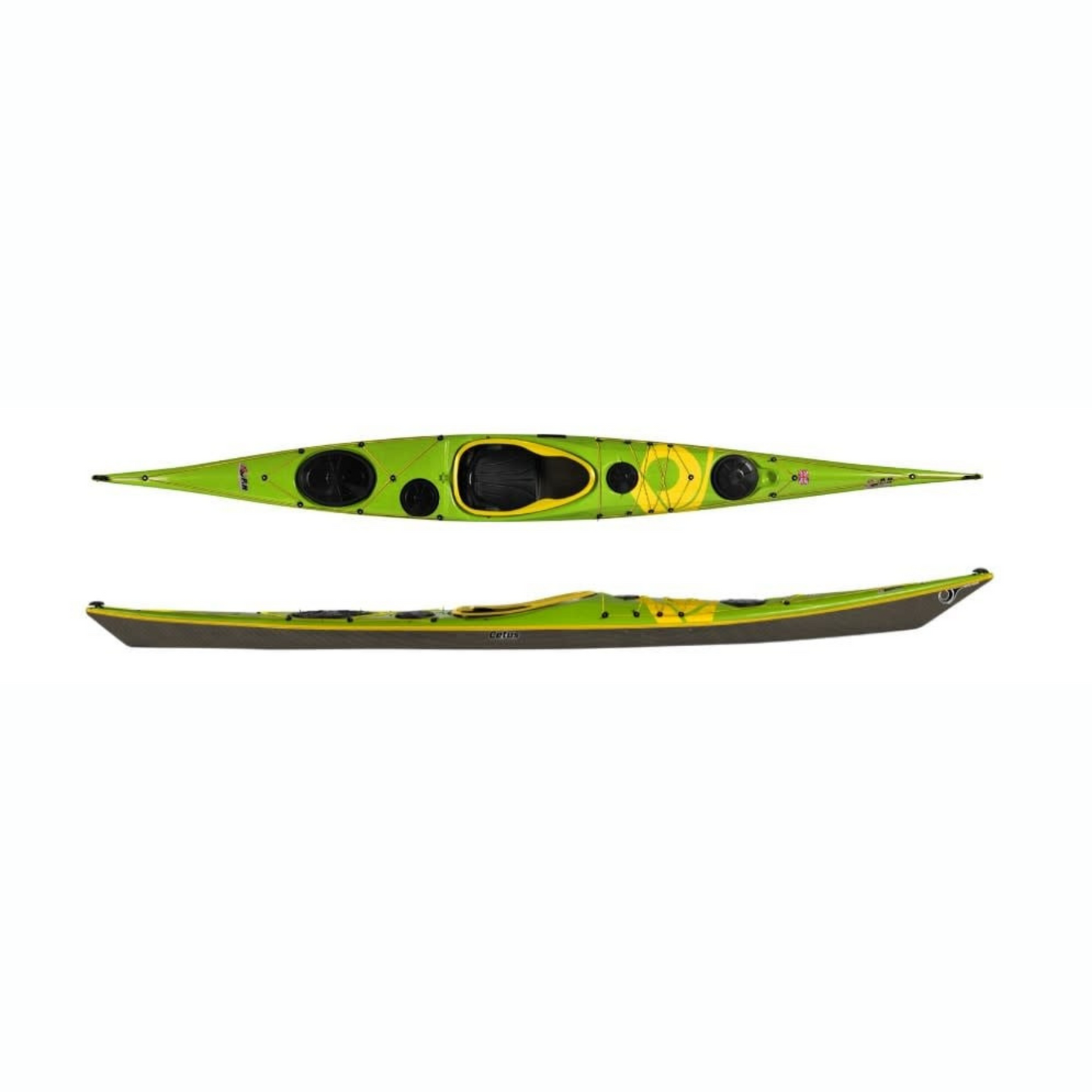 P&H Kayak Cetus MV Lightweight Kevlar/Carbon Lime-Light-Yellow