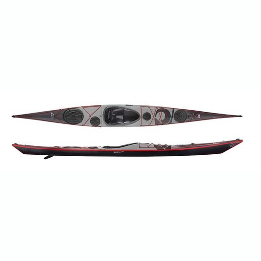 P&H Kayak Cetus MV Ultralight Kevlar/Carbon Light Grey/Clear/Red