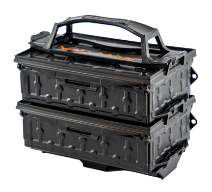 YakAttack Acc. TracPak Combo Kit Poigné Quick Release et rangement intérieur - Fully Loaded TracPak Combo Kit, Two Boxes, Track Mount, Handle, and 3 Trays