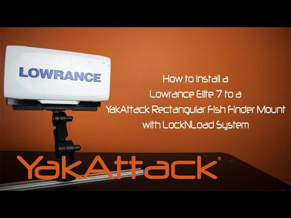 YakAttack Acc. Support de sonar (base rectangulaire) avec système de montage LockNLoad monté sur rail